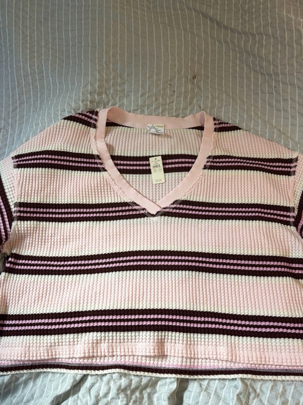 Aerie cropped waffle top